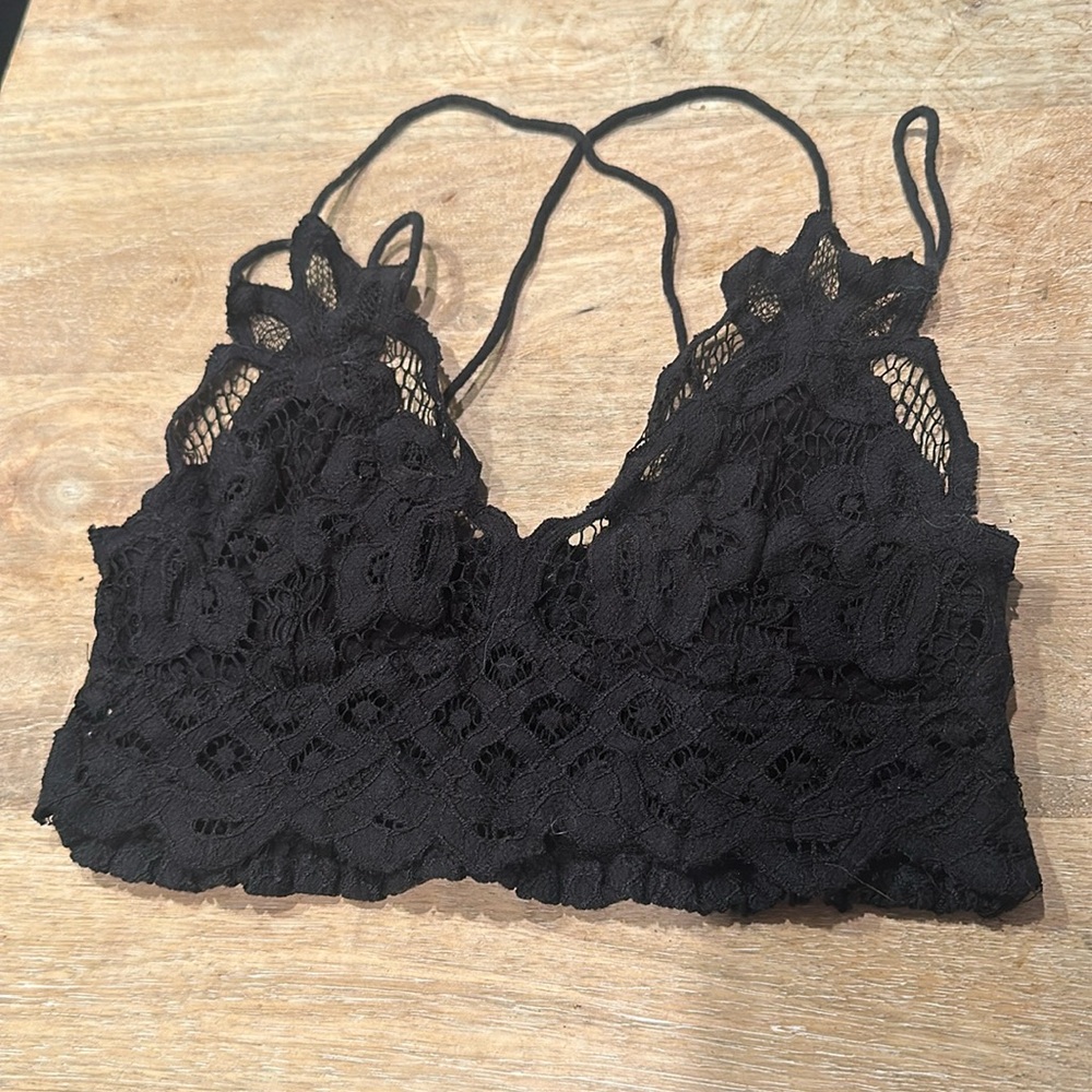 Black lace bralette